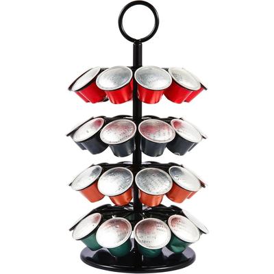 Coffee Pod Carousel Holder Organizer Compatible with 40 Nespresso Capsules, Spins 360-Degrees Carousel (Not Compatible With Keurig & Vertuo)