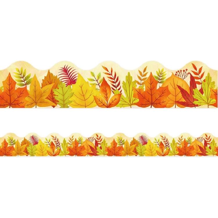 10m Maple Leaf Bulletin Border Trim Autumn Bulletin Board Borders Classroom Borders Decorative Borders for Whiteboard