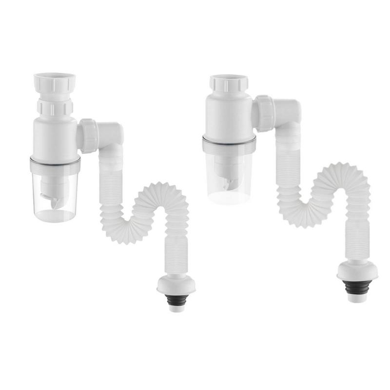 Sink Drain Pipe Sewer Drain Hose Telescopic Flexible Washing Basin Sink Drain Tube Kitchen Sink Bathroom Accessories