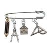 Cross Compass Ruler: Architect & Engineer Gift Set with Brooch & Pin