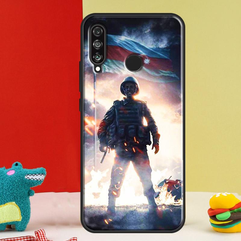 Azerbaijan Flag For Huawei Nova 12i 12s 11i 5T 9 10 SE Y91 Y90 Y60 Y70 Y72 Y61 P60 Pro P20 P40 P30 Lite Case