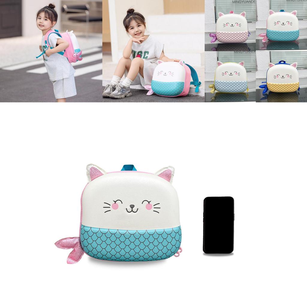 Adorable Cartoon Cat Kids Backpack Lightweight School Bag For Children Unisex Style