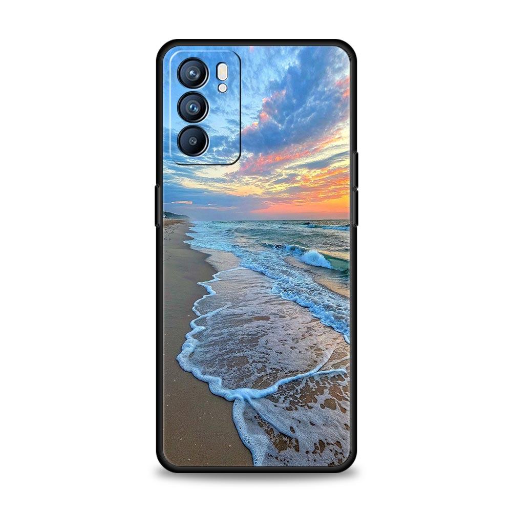 Seaside Scenery Wave Beach Case For Oppo Reno14 Reno13 Reno12 11 F 10 Find X5 X9 Pro A54 5G A53 A9 A16 A78 4G A80 A98 Cover