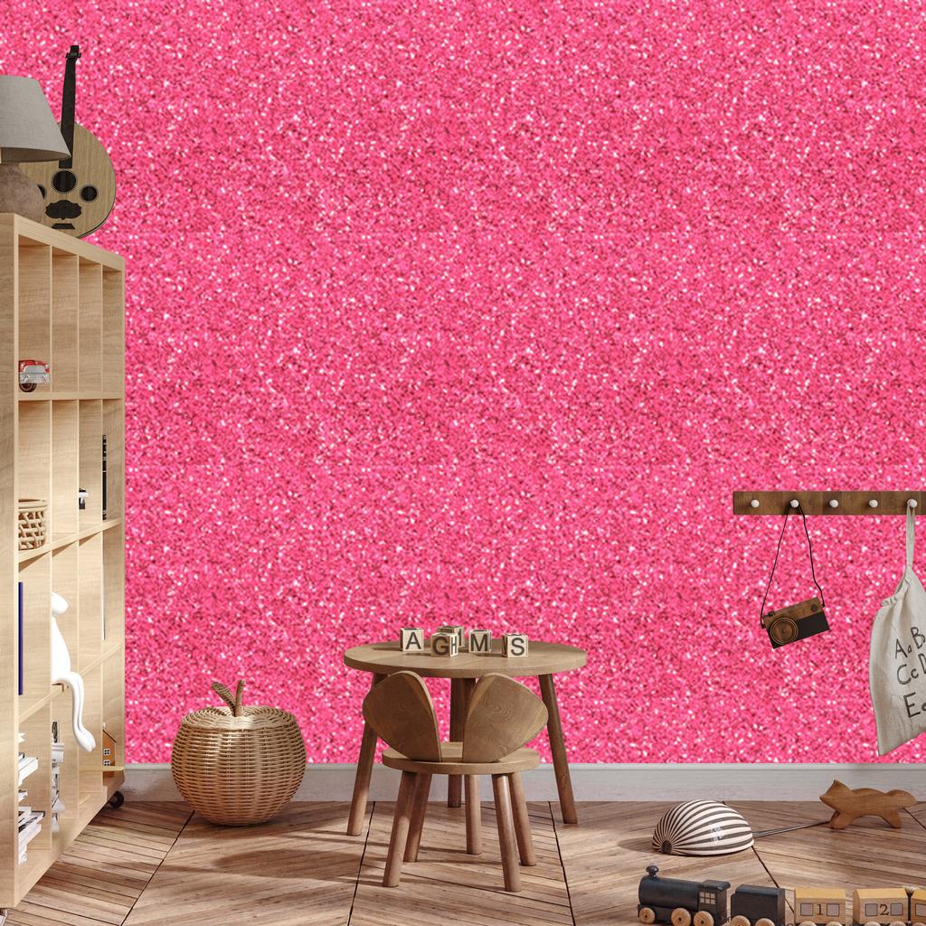 Glitter pink, powder pink and purple wallpaper for living room and bedroom 50x1000