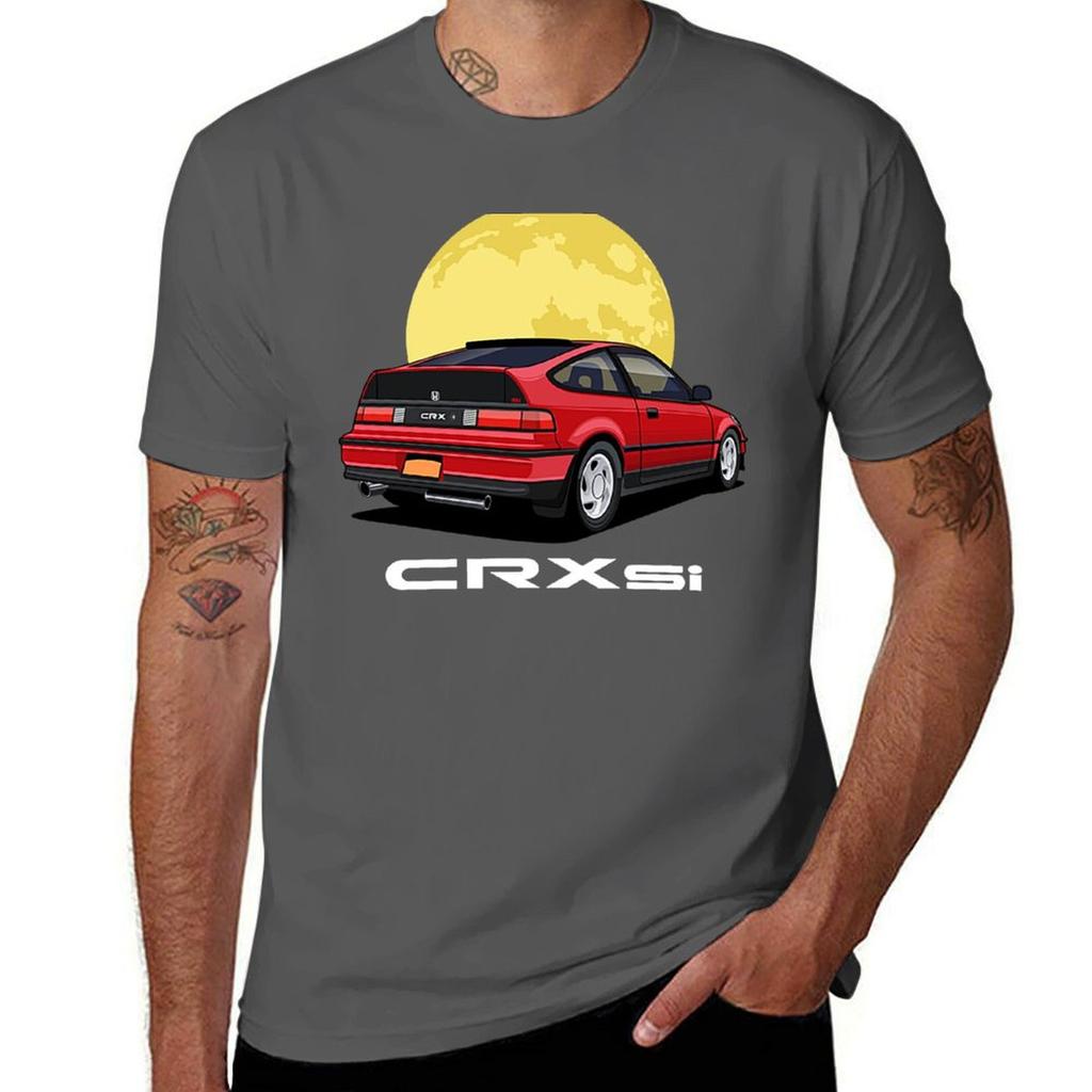 CRX SI Classic Car T-Shirt Korean Fashion Hippie Clothes Sublime Men's Clothing