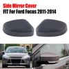 Pair Rearview Mirror Cover Cap Housing Matte Black For Ford Focus 2012 2013 2014