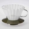 Kalita Coffee Dripper Wave Series for People Glass Dripper Made of Glass Army Green Drip Equipment For 2 People 4 People 2 Cups 4 Cups Stylish Camping