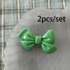 2 Stück/Set Niedliche Neue Schleifen Haarspange Acryl Seitenstift Einfarbig Haarspangen Damen Haaraccessoires