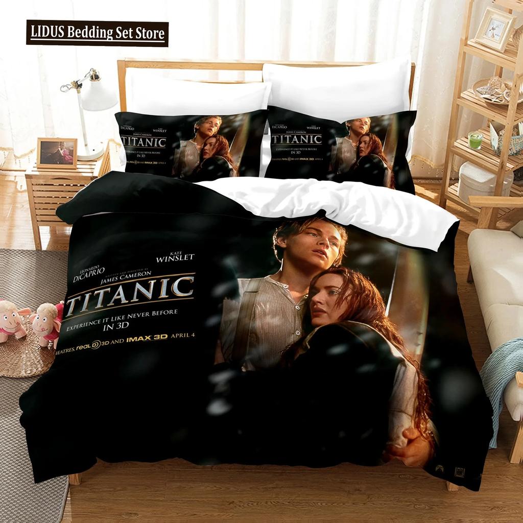 Titanic Jack And Rose Bedding Set Duvet Cover Sets Comforter Bed Queen King Single Size Dropship