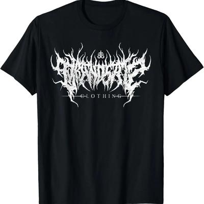 Marken-Set Kleidung _ Brutal Slamming Death Metal Logo Weißes T-Shirt