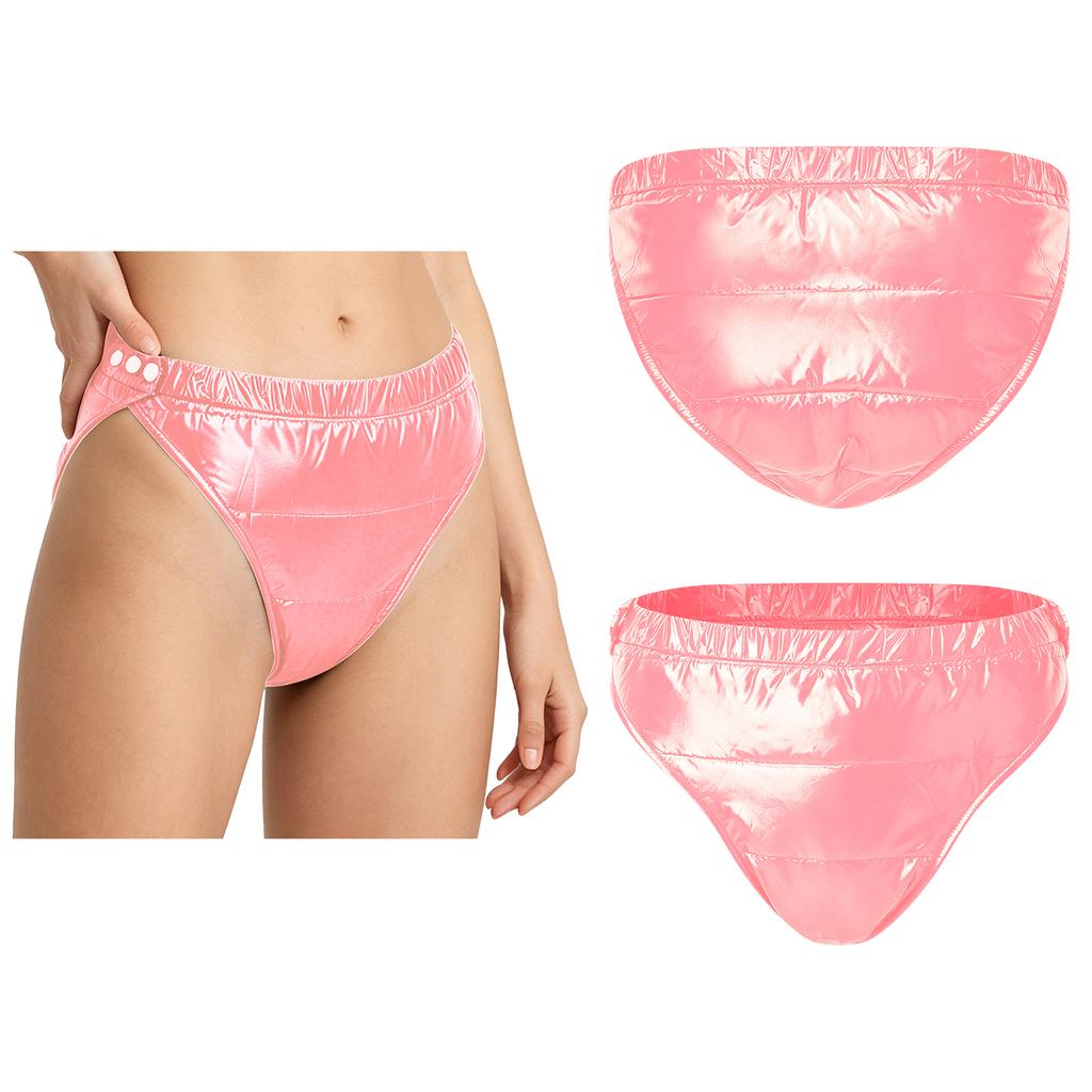 Women Leakproof Diaper Cover Underwear Adjustable Button Briefs Elastic Waist Padded Panties for Special Needs Comfort Care