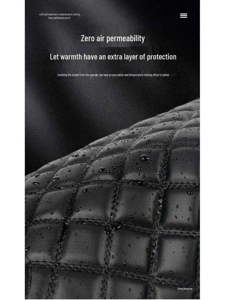 Thick Fleece-Lined Waterproof Handlebar Covers for Cold Weather Motorcycling