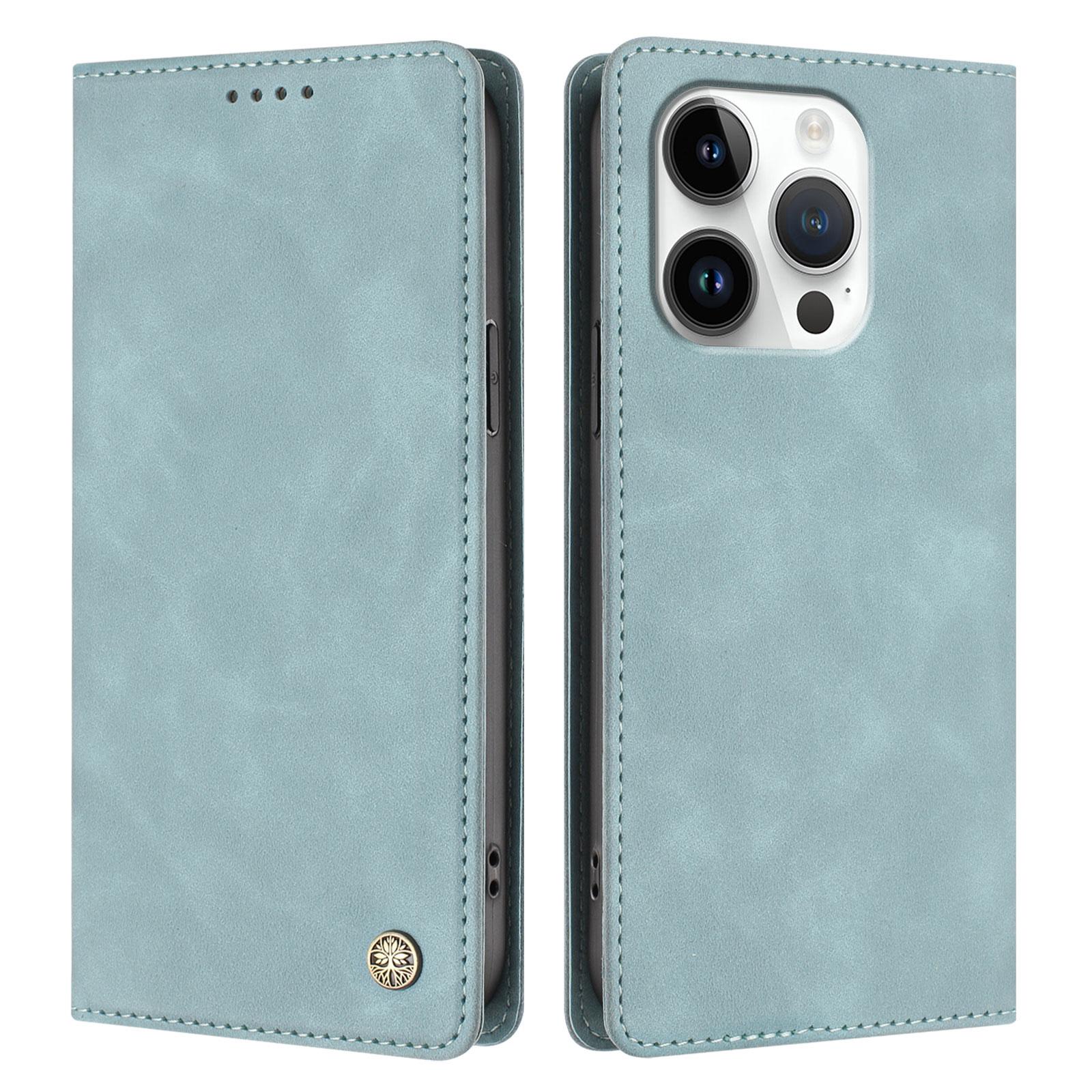 Чехол-бумажник с RFID-блокировкой и подставкой для iPhone 16 Pro HX, кожаная книжка