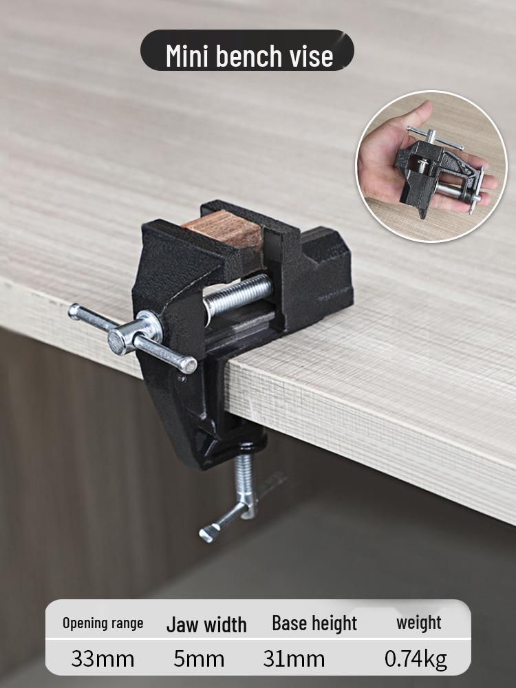 Heavy-Duty Multi-Functional Workbench Vise, Industrial-Grade Flat Jaw Clamp, 6-Inch/8-Inch