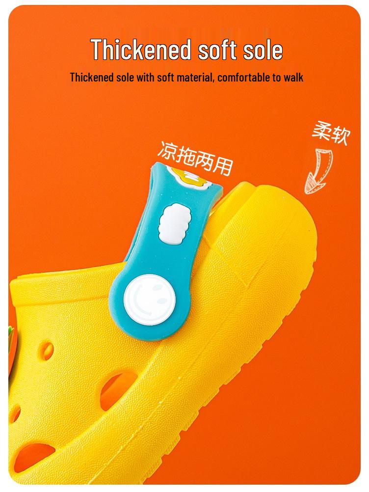 Rutschfeste Sommerhausschuhe für Kinder: Indoor-/Outdoor-Zehenschuhe mit Löchern für Baby- und Kleinkinder, weiche Sohle.