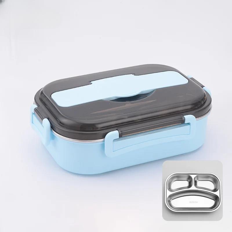 Lunch Box Food Container Thermal Insulated Stainless Steel Eco Friendly Bento 23 4 Grid Lunchbox for Kids Food Container 6360₽