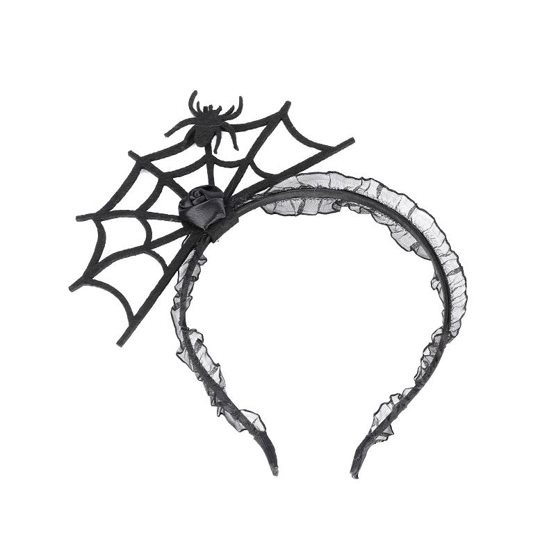 Halloween Devil Hair Band Halloween Party Dekorace Pavoučí síť Čarodějnice Taneční Čelenka Foto Rekvizity Festival duchů Obruč s netopýří hlavou