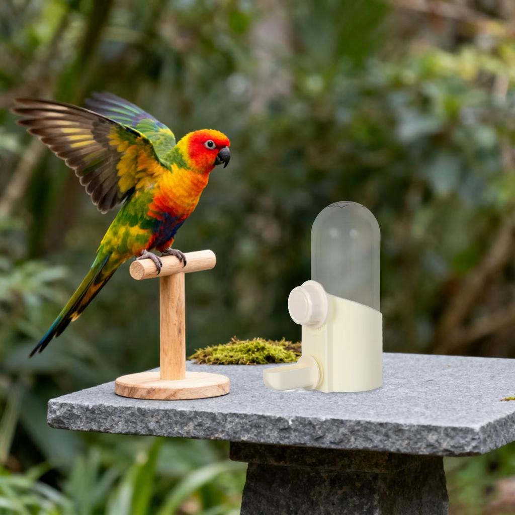Boquilla de Pin de Acero Inoxidable Bebedero para Pájaros Botella de Agua con Boca de Cobre Extendida para Jaula de Loro Myna