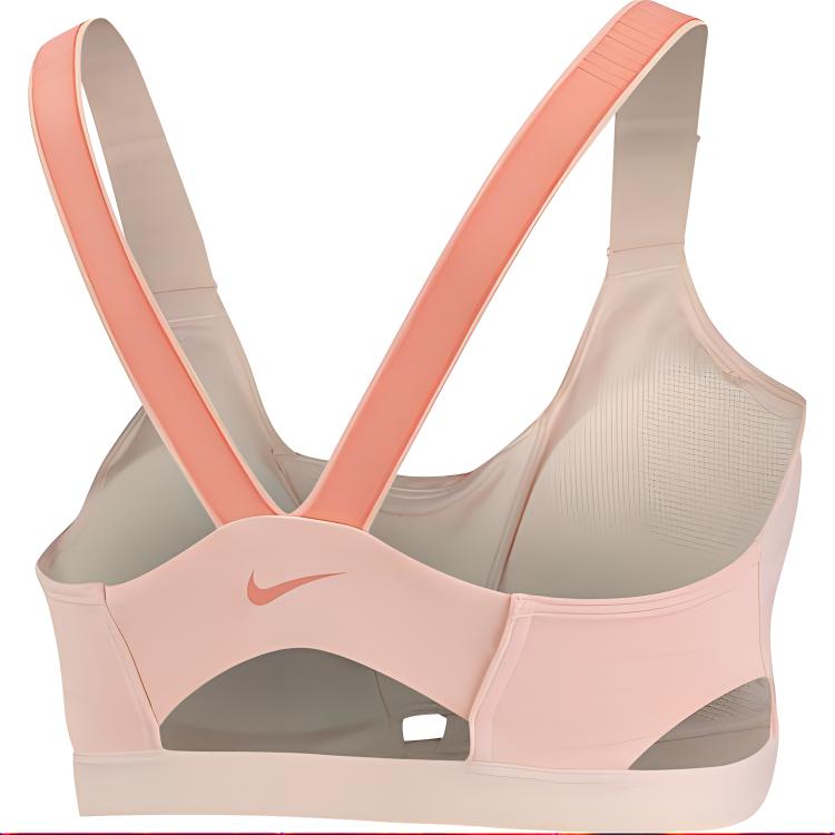 Nike Solid Logo Print Y-Back Full Coverage Sports Bra Women Sports Bra Pink BV3704-682