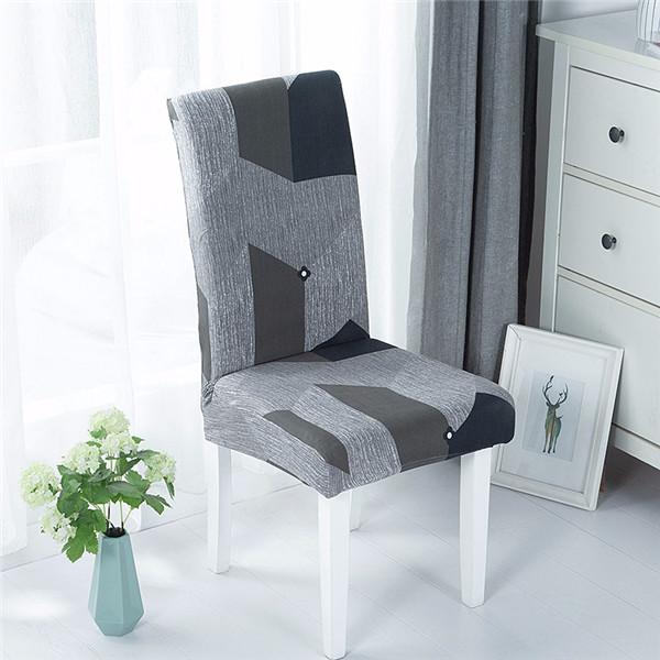 Spandex Chair Covers Elastic Geometric Dining Chair Slipcover Case Stretch Seat Cover For Wedding El Banquet Dining Room