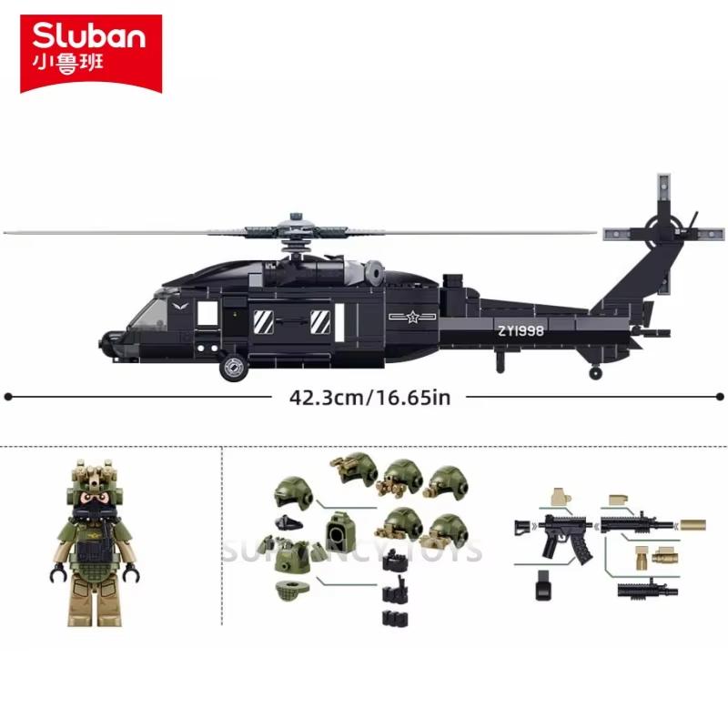 382Pcs Z-20 Helicopter & 211Pcs J-10 Fighter Jet Military Building Blocks Military Model Bricks Educational Toys For Kids