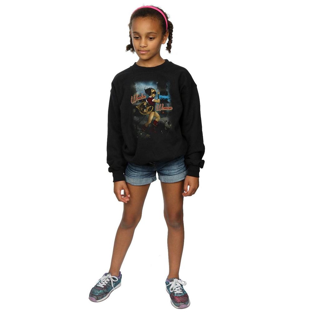 DC Comics Girls Wonder Woman Bombshell Cover Sweatshirt