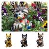 Enchanting Resin Garden Statue Of Cat Eating Dwarf Nordic Hand Painted