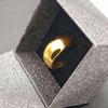 Simulated Gold Mirror-Finish Domed Ring: Full Circle, High-End Feel
