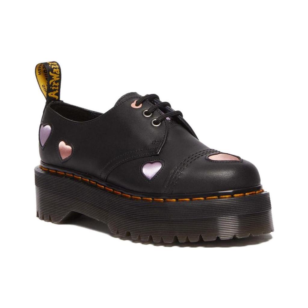 Dr. Martens Leather Comfortable Simple Casual Shoes 5cm Women Shoes Black 30604001