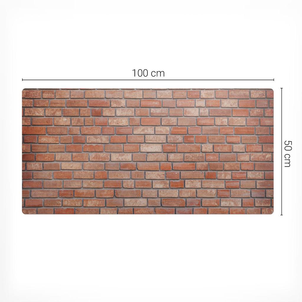Wytrzymała Mata Antypoślizgowa Na Blat Biurka Ceglana Ściana Wzór 100X50 Cm