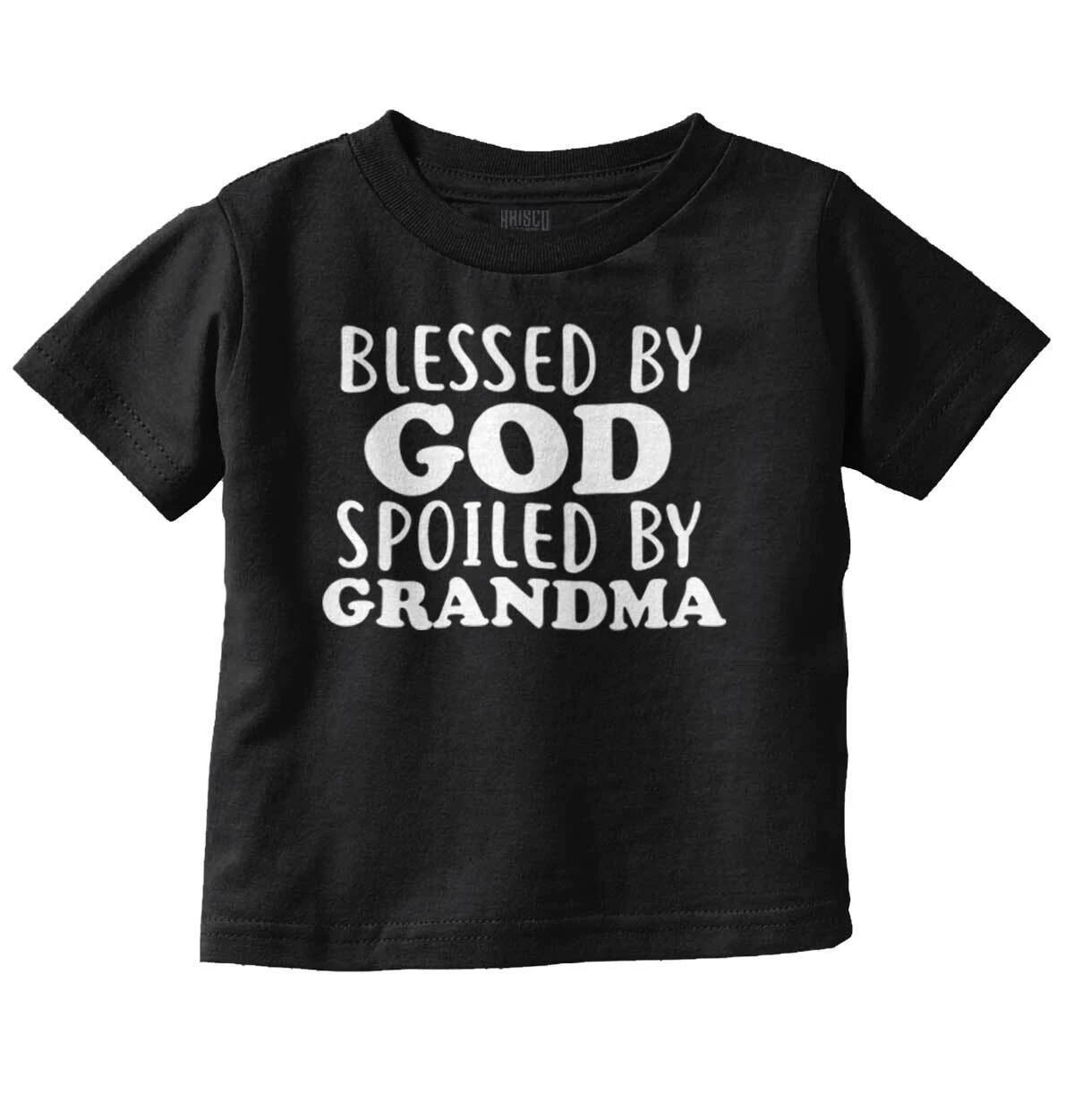 Blessed Spoiled By Grandma Nana Shower Gift Toddler Boy Girl Youth T Shirt Tee L