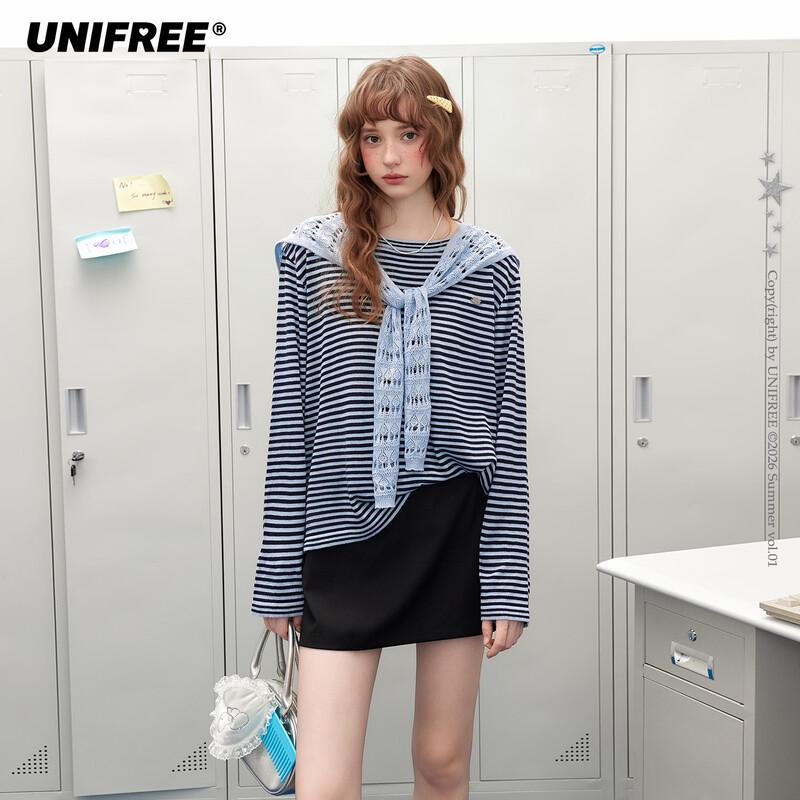 Color-Block Striped Knit Sweater with Shawl One Size