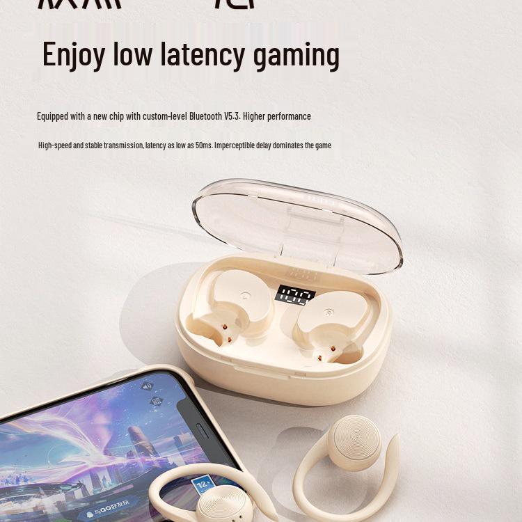 2024 New Wireless Sport Ear-hook Bluetooth Headphones: Ultra-Long Battery Life, Noise Cancelling, In-Ear Design for Men and Women