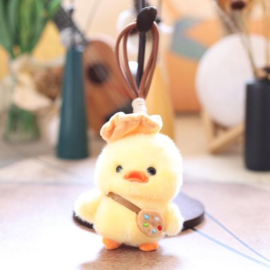 Cute Duck Plush Keychain Soft Stuffed Animal Pendant for Bags Backpacks Adorable Gift for Kids Girls Duck