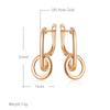 Fashion Glossy Dangle Earrings  Rose Gold Color Simple Geometry High Quality Daily Fine Jewelry For Women Best Gift