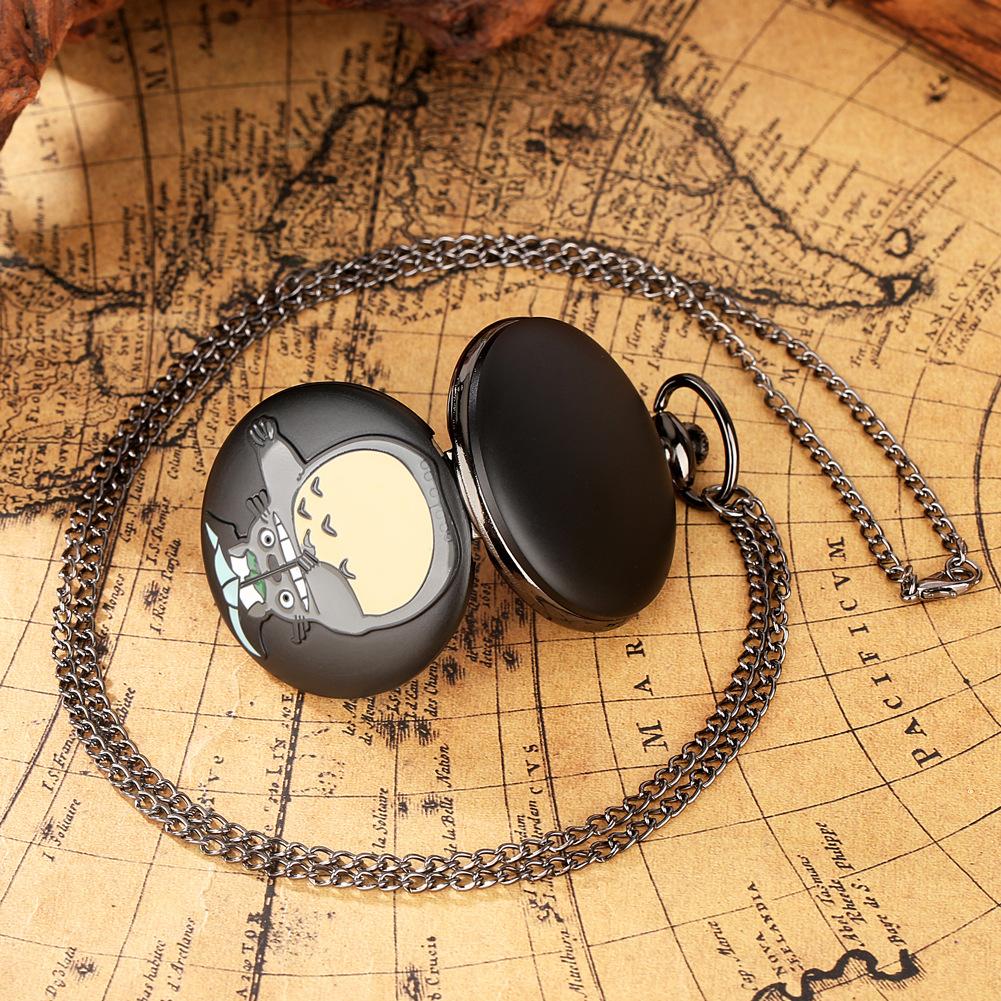 Creative Cute Umbrella Cat Pendant Pocket Watch for Men Women