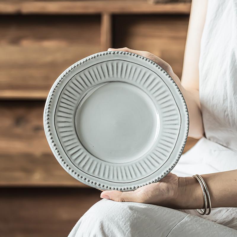 Tableware Sets Off Food Irregular Beads Ceramic Plates Exquisite Plate Dessert Homestay Western Plate Household Plate