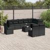 Vidaxl 11-Cz. Set da Giardino, Cuscini Rattan Nero Pe