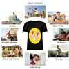 Heart Eyes Smiley Face Print T-shirt Casual Loose Fit Cute Cool Style Daily Wear Top For Teens Pure cotton T-shirt