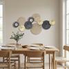 Metal Wall Art, Modern Hanging Wall Decor with Multi-Disc Design for Living Room Bedroom Dining Room