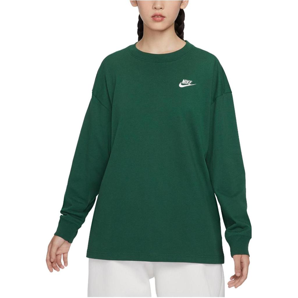 New Nike Drop Shoulder Sleeve T Shirt Women's Canyon Green HJ0838-341