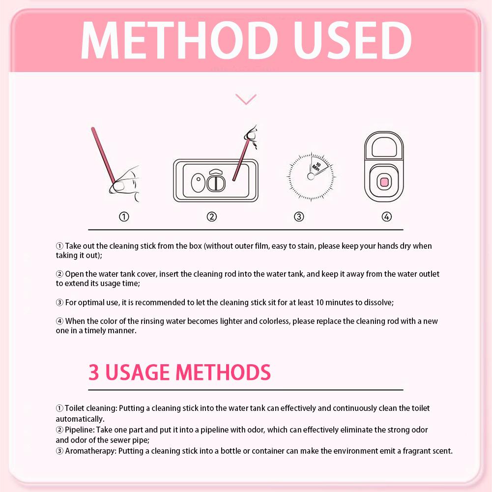 Toilet Bowl Cleaner Perfumes Stick Multi-functional Concentrated Toilet Cleaning Sticks Toilet Tank Cleaner