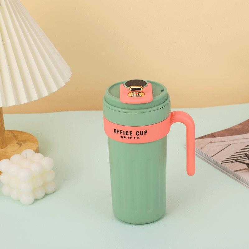 316 Stainless Steel Smart Vacuum Cup Car Men's and Women's Coffee Cup with Handle Student Portable Cup Gift