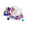 Homburg Unique Patriotic Tinsel Patriotic Styling Hat Gifts for Boyfriend Hat Wide Brimmed Unisex Wear for Gatherings