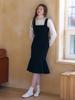 Fabric Seoul Sleeveless Semi Mermaid Dress_Black