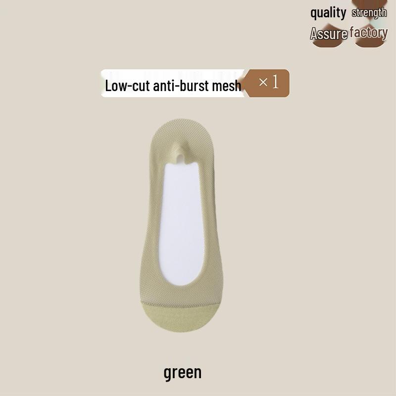 Women's Non-Slip Low-Cut Mesh Socks - Summer Thin, Anti-Slip, Shallow Mouth Design