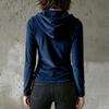 Women's Casual Hooded Long Sleeve Pleated Pullover Top