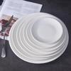 Elegant Pure White Round Ceramic Dinner Plate
