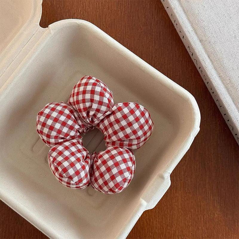 

Корейская резинка для волос с цветком для женщин, милые головные уборы для девочек, повязка на голову, эластичный скраб для хвостика, аксессуары для волос