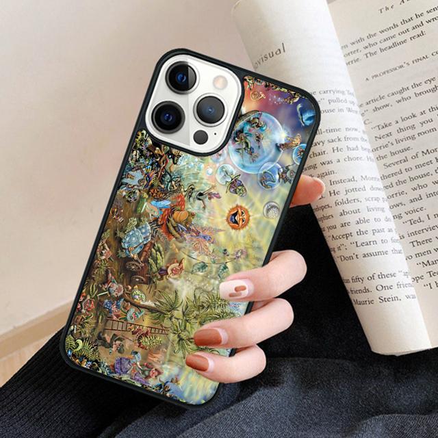 Alien Martian Psychedelic UFO Phone Case Back Cover for IPhone 18 17 Air 16 15 14 13 11 12 Pro Max Plus Fundas